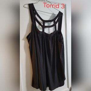 Torrid Black Strappy Tank Top